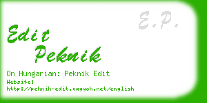 edit peknik business card